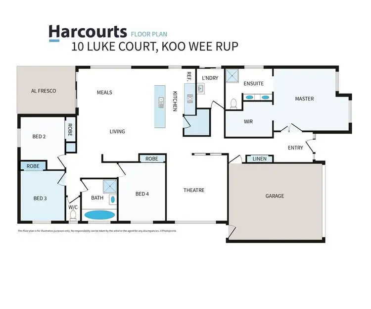 Floorplan of Homely house listing, 10 Luke Court, Koo Wee Rup VIC 3981