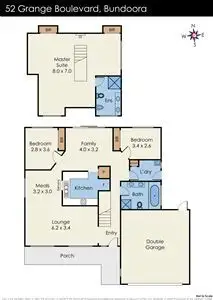 Floorplan of Homely house listing, 52 Grange Boulevard, Bundoora VIC 3083