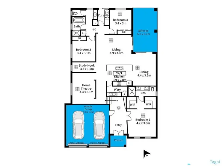 Floorplan of Homely house listing, 9 Bishop Mews, Flagstaff Hill SA 5159