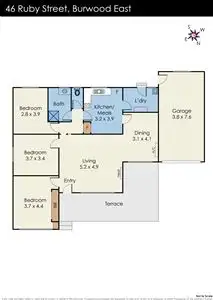 Floorplan of Homely house listing, 46 Ruby Street, Burwood East VIC 3151