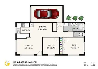 Floorplan of Homely unit listing, 1/53 Nudgee Road, Hamilton QLD 4007