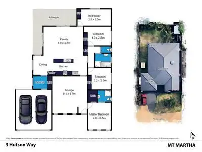 Floorplan of Homely house listing, 3 Hutson Way, Mount Martha VIC 3934