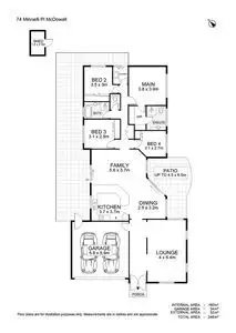 Floorplan of Homely house listing, 74 Minnelli Place, Mcdowall QLD 4053