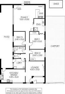 Floorplan of Homely house listing, 25 Vitana Avenue, Ingle Farm SA 5098