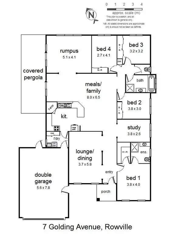 Floorplan of Homely house listing, 7 Golding Avenue, Rowville VIC 3178