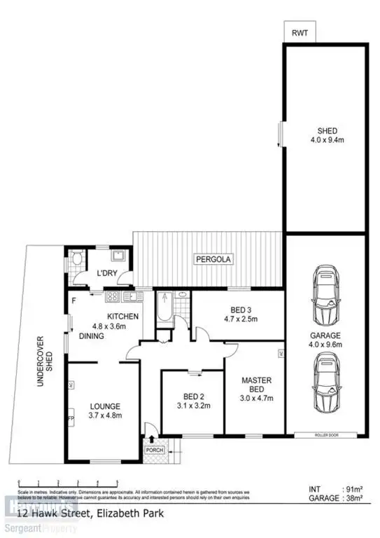 Floorplan of Homely house listing, 12 Hawk Street, Elizabeth Park SA 5113