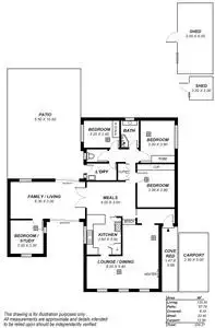 Floorplan of Homely house listing, 13 Woodham Court, Aberfoyle Park SA 5159