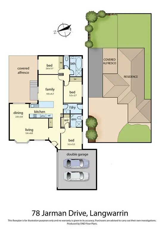 Floorplan of Homely house listing, 78 Jarman Drive, Langwarrin VIC 3910