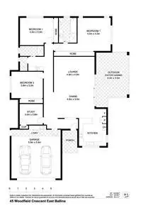 Floorplan of Homely house listing, 45 Woodfield Crescent, East Ballina NSW 2478