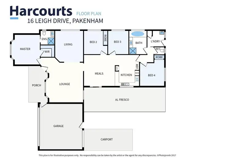Floorplan of Homely house listing, 16 Leigh Drive, Pakenham VIC 3810