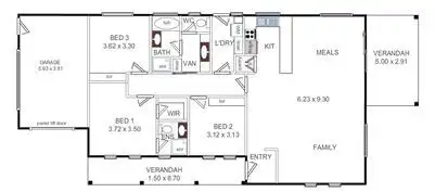 Floorplan of Homely house listing, 13A, B & C Dutton Avenue, Hectorville SA 5073