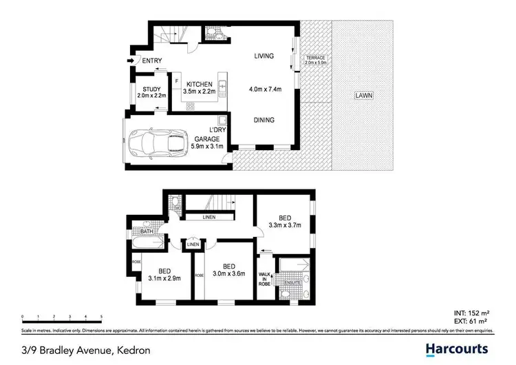 Floorplan of Homely townhouse listing, 3/9 Bradley Avenue, Kedron QLD 4031