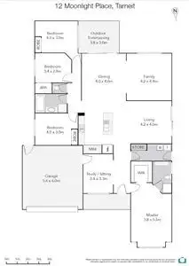 Floorplan of Homely house listing, 12 Moonlight Place, Tarneit VIC 3029