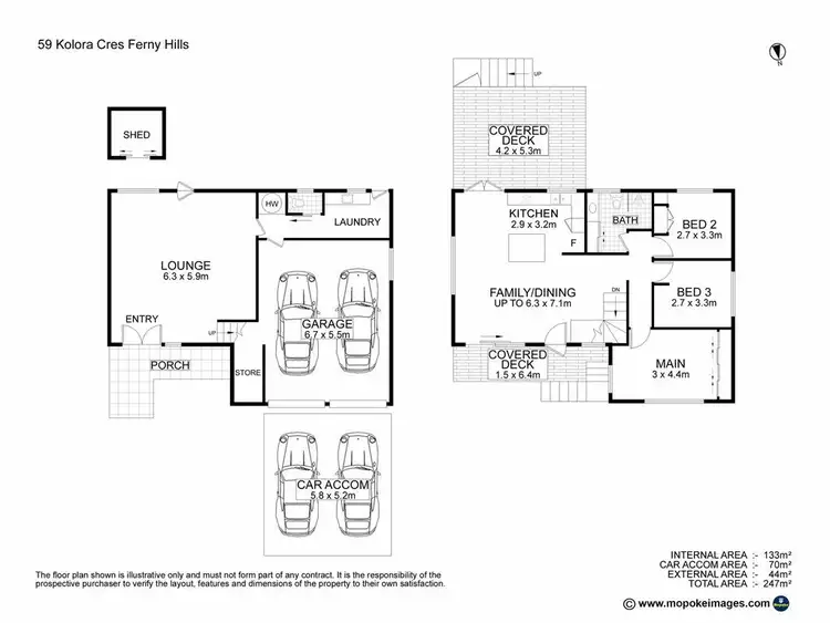 Floorplan of Homely house listing, 59 Kolora Crescent, Ferny Hills QLD 4055