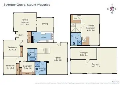 Floorplan of Homely house listing, 3 Amber Grove, Mount Waverley VIC 3149