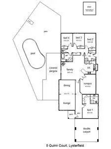 Floorplan of Homely house listing, 5 Quinn Court, Lysterfield VIC 3156