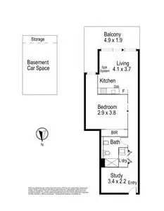 Floorplan of Homely apartment listing, 306/7-11 Berkeley Street, Doncaster VIC 3108