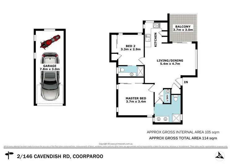 Floorplan of Homely unit listing, 2/146 Cavendish Road, Coorparoo QLD 4151