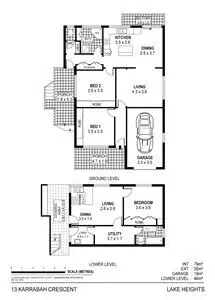 Floorplan of Homely house listing, 13 Karrabah Crescent, Lake Heights NSW 2502