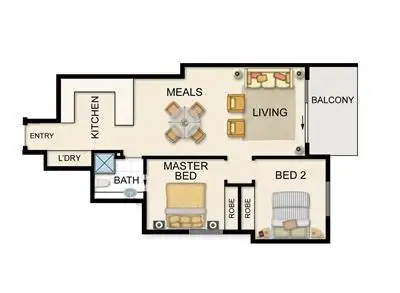 Floorplan of Homely apartment listing, 105/1 Oak Avenue, Boronia VIC 3155