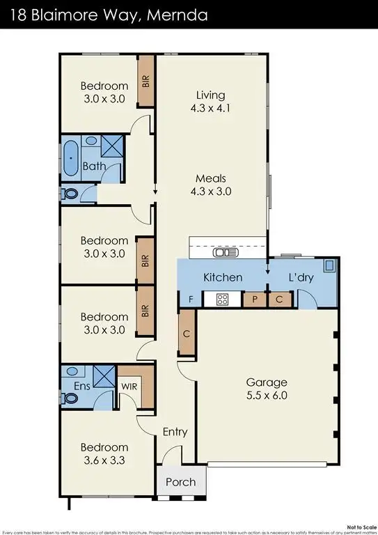 Floorplan of Homely house listing, 18 Blaimore Way, Mernda VIC 3754