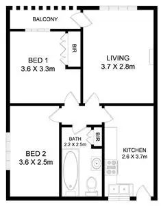 Floorplan of Homely unit listing, 5/37 Curzon Street, Camden Park SA 5038