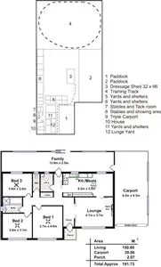 Floorplan of Homely rural property listing, 183 Dawkins Road, Lewiston SA 5501