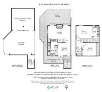 Floorplan of Homely townhouse listing, 6/87 Herston Road, Kelvin Grove QLD 4059