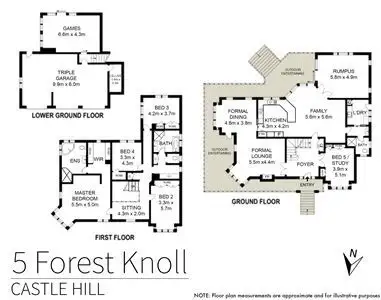 Floorplan of Homely house listing, 5 Forest Knoll, Castle Hill NSW 2154