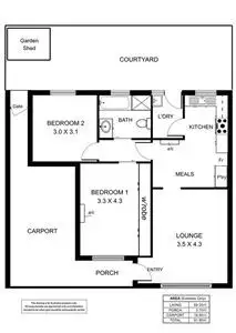 Floorplan of Homely unit listing, 4/13 Ozone Street, Alberton SA 5014