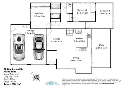 Floorplan of Homely house listing, 30 Blackwood Drive, Arana Hills QLD 4054