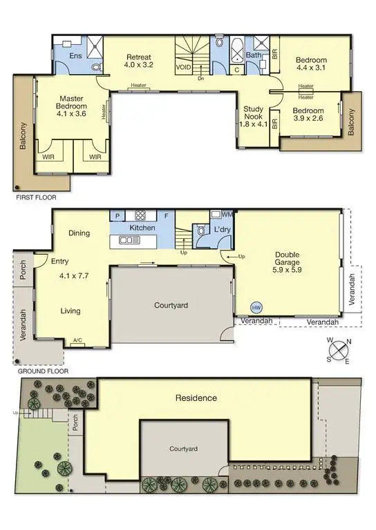 Floorplan of Homely townhouse listing, 13 Conservation Walk, Epping VIC 3076