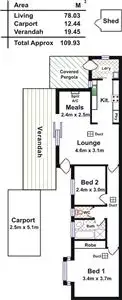Floorplan of Homely unit listing, 1/6 Wright Street, Gawler SA 5118