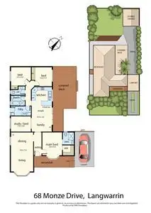 Floorplan of Homely house listing, 68 Monze Drive, Langwarrin VIC 3910