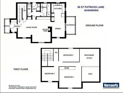 Floorplan of Homely rural property listing, 66 St Patricks Lane "Laughing Waters", Nunamara TAS 7259