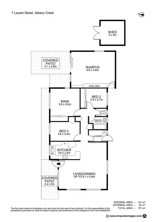 Floorplan of Homely house listing, 7 Levant Street, Albany Creek QLD 4035