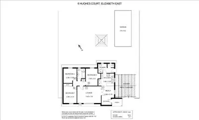 Floorplan of Homely house listing, 6 Hughes Court, Elizabeth East SA 5112