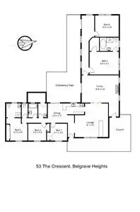 Floorplan of Homely house listing, 53 The Crescent, Belgrave Heights VIC 3160
