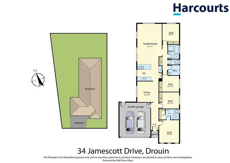 Floorplan of Homely house listing, 34 Jamescott Drive, Drouin VIC 3818
