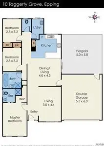 Floorplan of Homely house listing, 10 Taggerty Grove, Epping VIC 3076