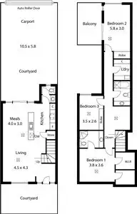 Floorplan of Homely townhouse listing, 3D Nash Street, Grange SA 5022