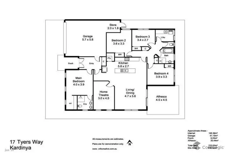 Floorplan of Homely house listing, 17 Tyers Way, Kardinya WA 6163