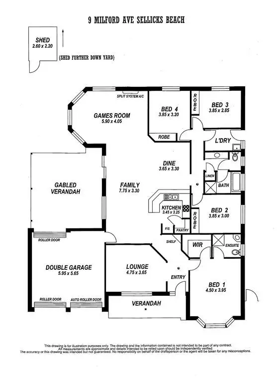 Floorplan of Homely house listing, 9 Milford Avenue, Sellicks Beach SA 5174