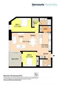 Floorplan of Homely apartment listing, 1103/2 Chisholm Street, Wolli Creek NSW 2205