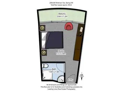 Floorplan of Homely unit listing, 239 Wickham Terrace, Spring Hill QLD 4000