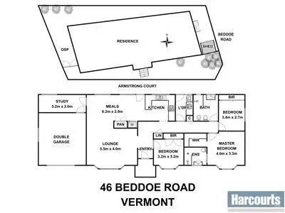Floorplan of Homely house listing, 46 Beddoe Road, Vermont VIC 3133