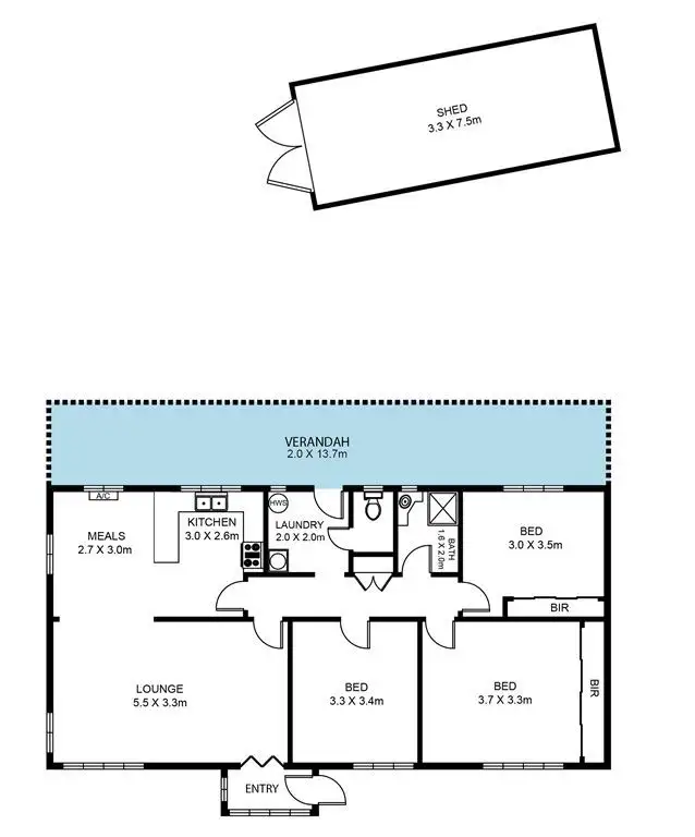 Floorplan of Homely house listing, 18 Fletcher Road, Henley Beach South SA 5022