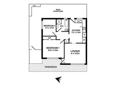 Floorplan of Homely unit listing, 5/9-11 Wenlock Street, Brighton SA 5048