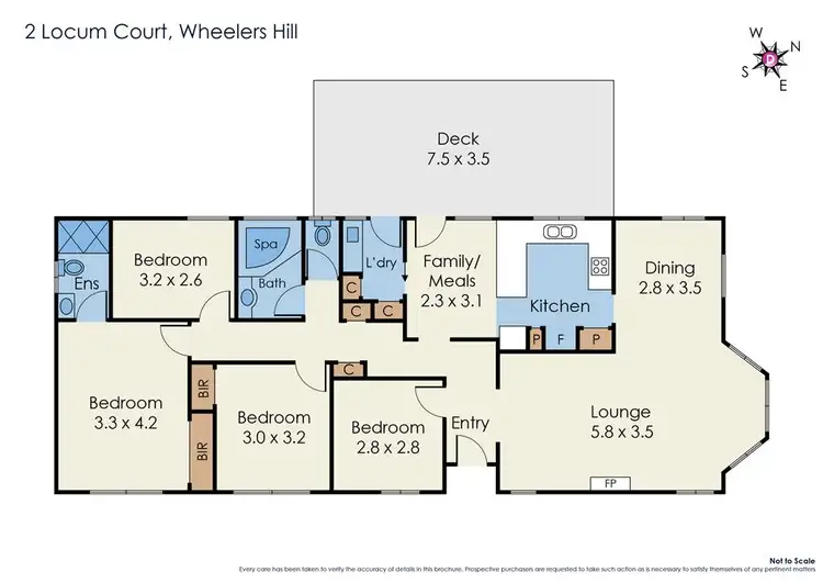 Floorplan of Homely house listing, 2 Locum Court, Wheelers Hill VIC 3150