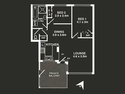Floorplan of Homely unit listing, 18/197-201 Anzac Highway, Plympton SA 5038